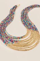Francesca's Cera Multi Color Beaded Necklace - Multi