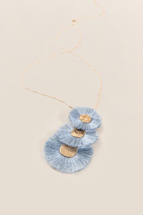 Francesca's Bahari Tassel Pendant In Periwinkle Blue - Periwinkle