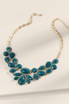 Francesca's Maddox Statement Necklace In Teal - Teal