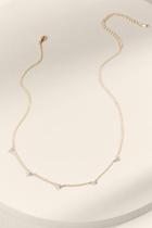 Francesca's Baylee Cz Triangle Pendant Necklace - Gold
