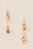 Francesca's Leyla Cluster Leaves Linear Earring - Gold