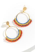 Francesca's Ashlynn Threaded Bead Earring - Red