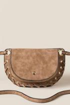 Francesca's Riley Grommet Belt Bag - Cognac