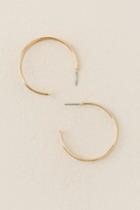 Francesca's Moon Wire Hoop Earring - Gold