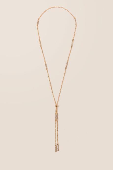 Francesca's Fiora Crystal Y Necklace - Gold