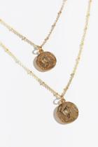 Francesca's Madelyn Coin Layered Pendant Necklace - Gold