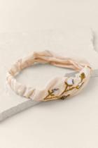 Francesca's Rosie Embroidered Headwrap - Ivory