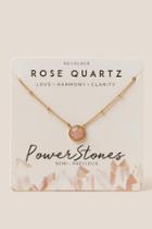 Francesca's Loucinda Rose Quartz Pendant Necklace - Pale Pink