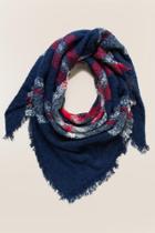 Francesca's Ivana Boucle Blanket Scarf - Navy