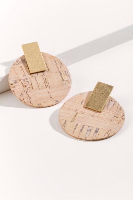 Francesca's Jameson Cork Earring - Natural