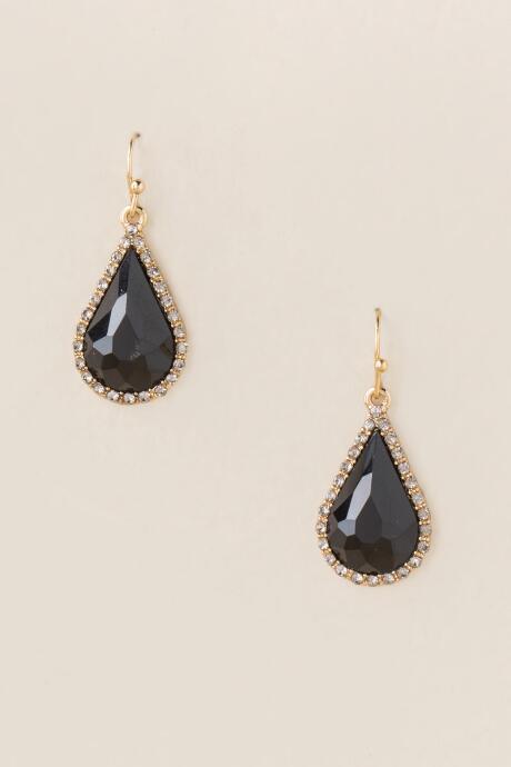 Francesca Inchess Reina Teadrop Earrings In Black - Black