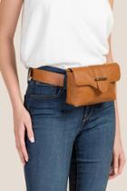 Francesca's Peyton Convertible Flap Belt Bag - Cognac