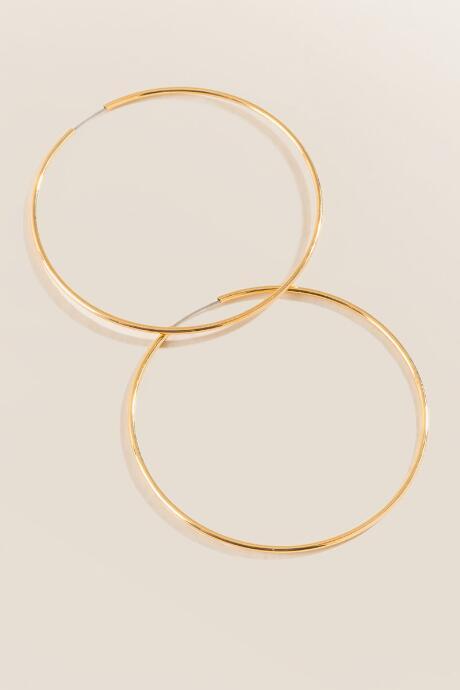 Francesca's Delaney Hoop Earrings In Gold - Gold