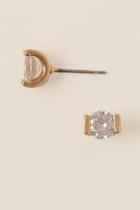 Francesca's Maggie Moon Setting Stud Earring - Crystal