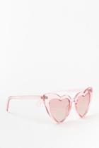 Francesca's Girl Next Door Heart Sunglasses - Blush