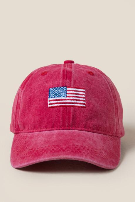 Francescas Marissa Flag Baseball Cap - Red