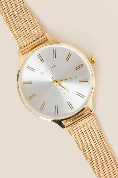 Francesca's Lauren Mesh Band Watch - Gold