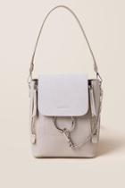 Francesca's Hazel Circle & Chain Mini Flap Convertible Backpack - Gray