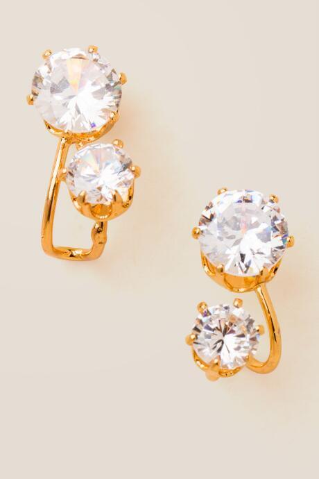 Francesca's Iris Crystal Cuff Earring - Crystal
