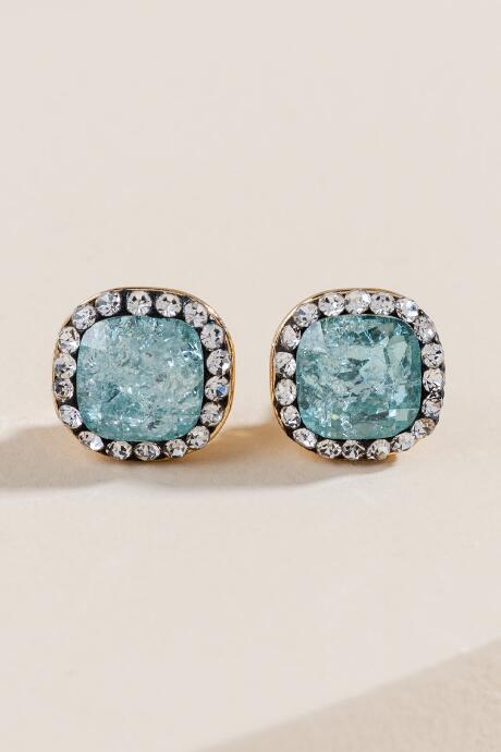 Francesca's Liliana Stud Earrings - Light Blue