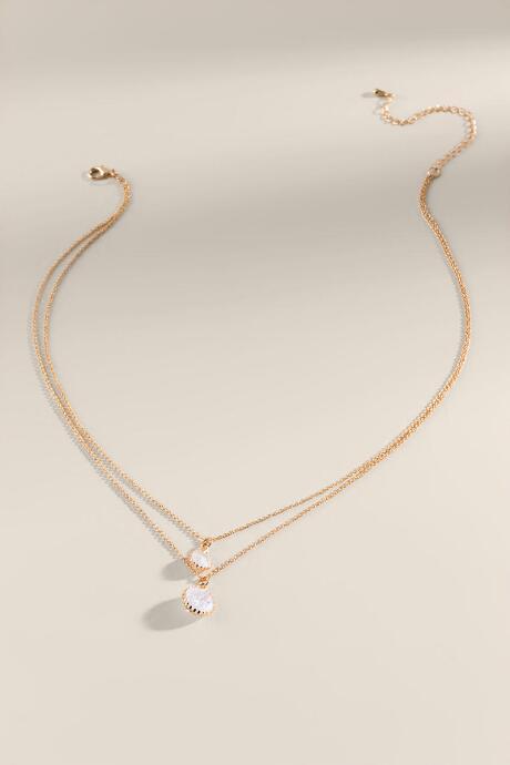 Francesca's Iilythia Layered Teardrop Necklace - Gold