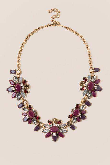 Francesca Inchess Heather Statement Necklace In Wine - Wine