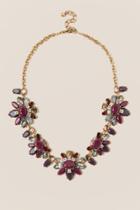 Francesca Inchess Heather Statement Necklace In Wine - Wine