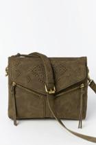 Francesca's Penny Double Zip Crossbody - Olive