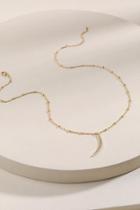 Francesca's Kaylee Crescent Moon Pendant Necklace - Gold