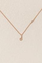 Francesca's D 14k Initial Necklace In Rose Gold - Rose/gold