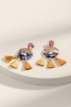 Francesca's Alia Marbled Resin Tassel Earrings - Multi