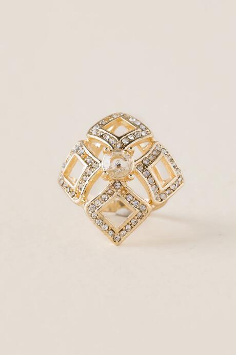 Francesca's Julie Pav Cutout Ring - Gold