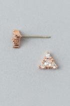 Francesca's Triangle Crystal Stud Earring - Crystal