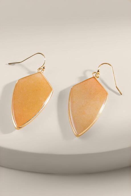 Francesca's Alina Dagger Drop Earrings - Mustard