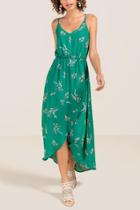 Francesca Inchess Arina Asymmetrical Floral Maxi Dress - Jade