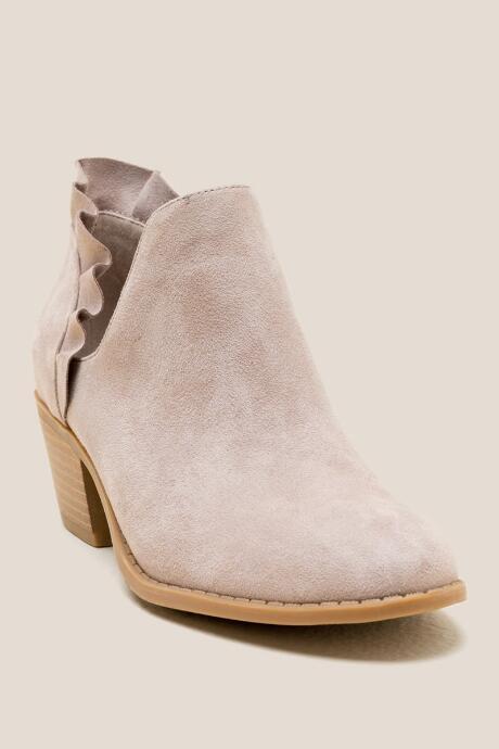 Fergalicious Becket Ruffle Back Ankle Boot - Tan