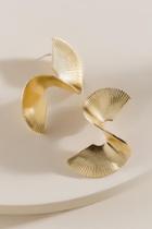 Francesca's Nina Wavy S-shaped Drop Earrings - Gold