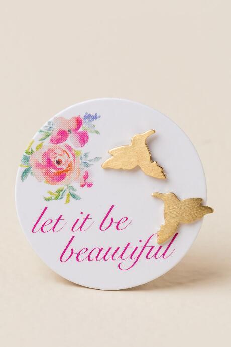 Francesca's Hummingbird Stud Earring - Gold