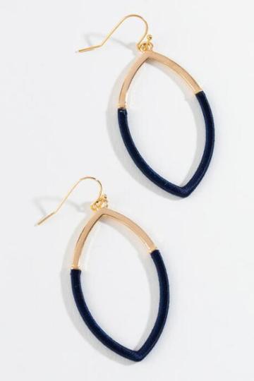 Francesca's Jacy Thread Teardrop Earrings - Black