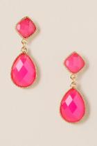 Francesca's Cordelia Fuchsia Drop Earrings - Neon Pink