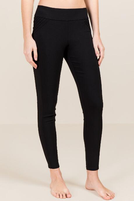 Francesca's Nya Slim Zipper Hem Pant - Black