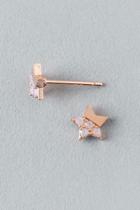 Francesca's Star Cubic Zirconia Opal Stud Earring In Rose Gold - Rose/gold