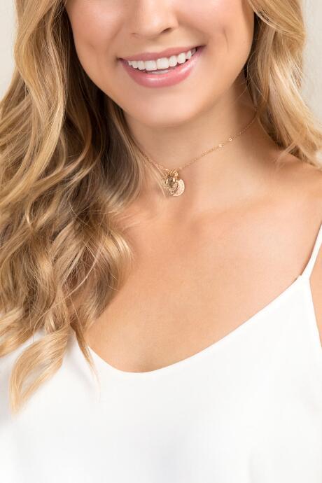 Francesca's Andra Charm Choker - Gold