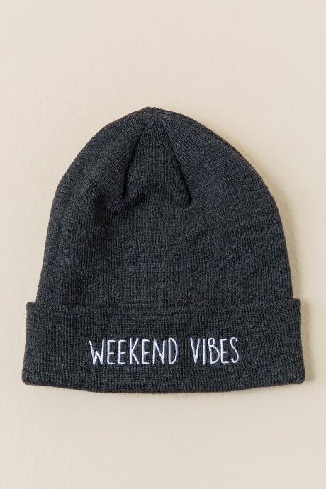 Francesca's Weekend Vibes Beanie - Gray