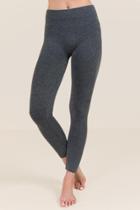 Francesca's Erika Waffle Texture Legging - Charcoal