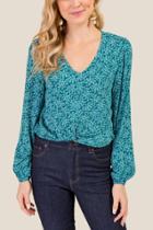 Francesca Inchess Nola Twist Front Blouse - Forest