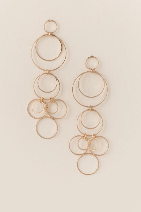 Francesca's Jordyn Circle Chandelier Earring - Gold