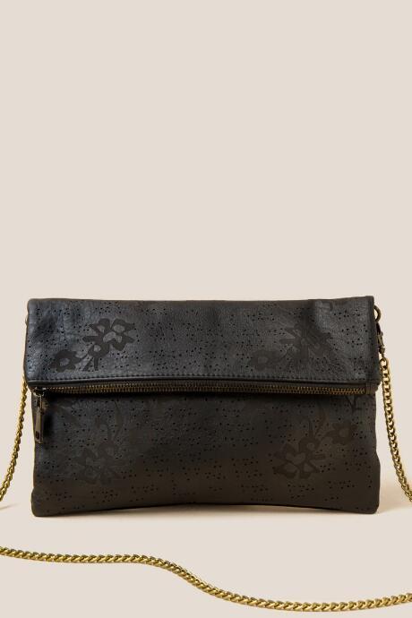 Francesca's Robin Tonal Floral Crossbody - Dark Grey
