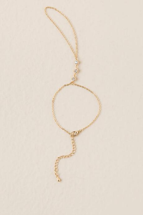 Francesca's Amia Hand Chain Bracelet - Gold
