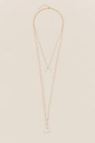 Francesca's Kinley Layered Pearl Necklace - Gold